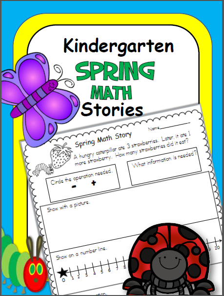Spring Math Worksheets for Kindergarten - Math Stories