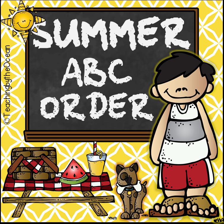 Summer ABC Order printable worksheets