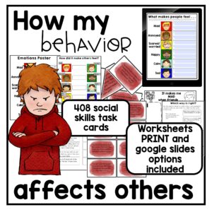 Autism Activities About How My Behavior Affects Others Printable