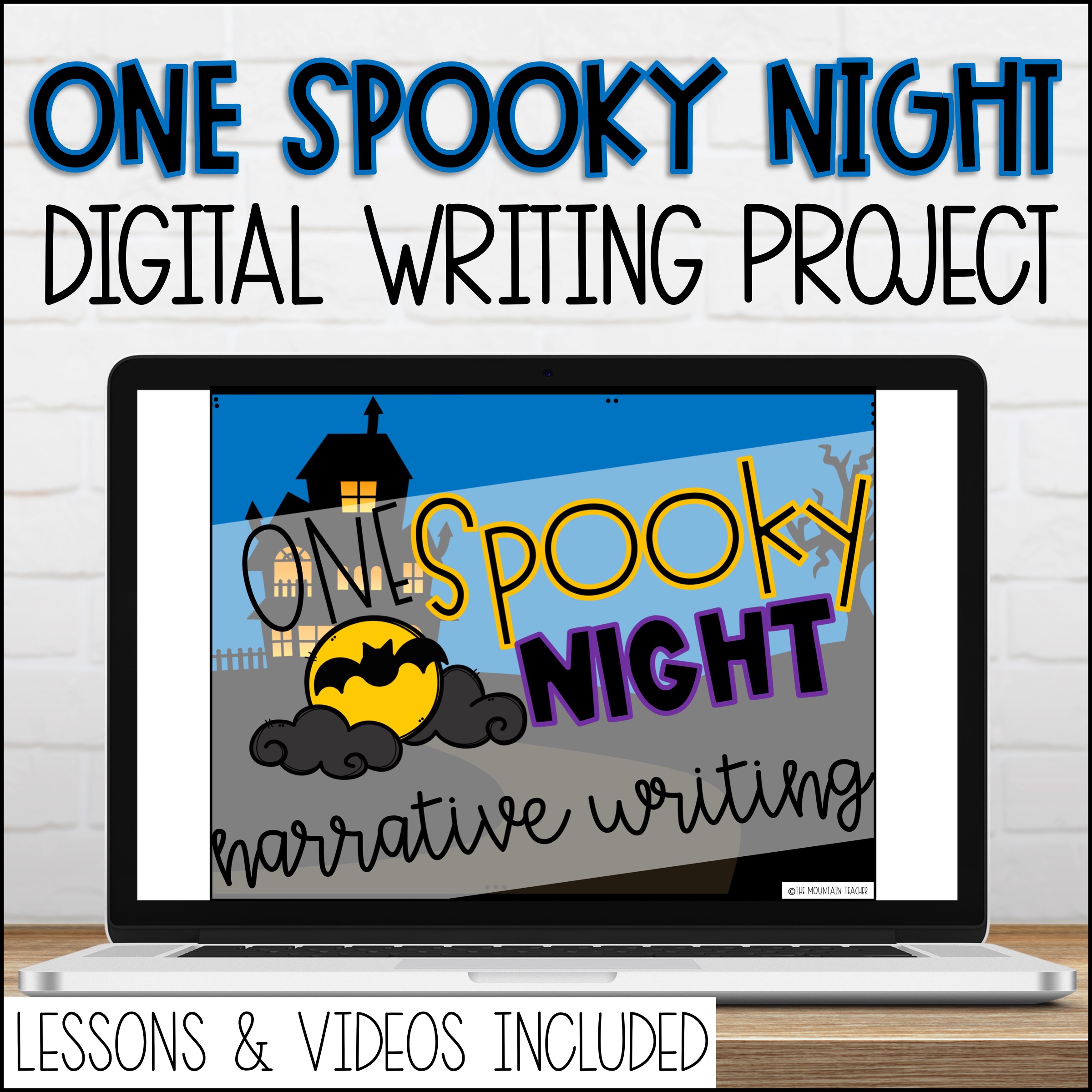 Digital Spooky Story Google Slides Narrative Writing Prompt and Videos