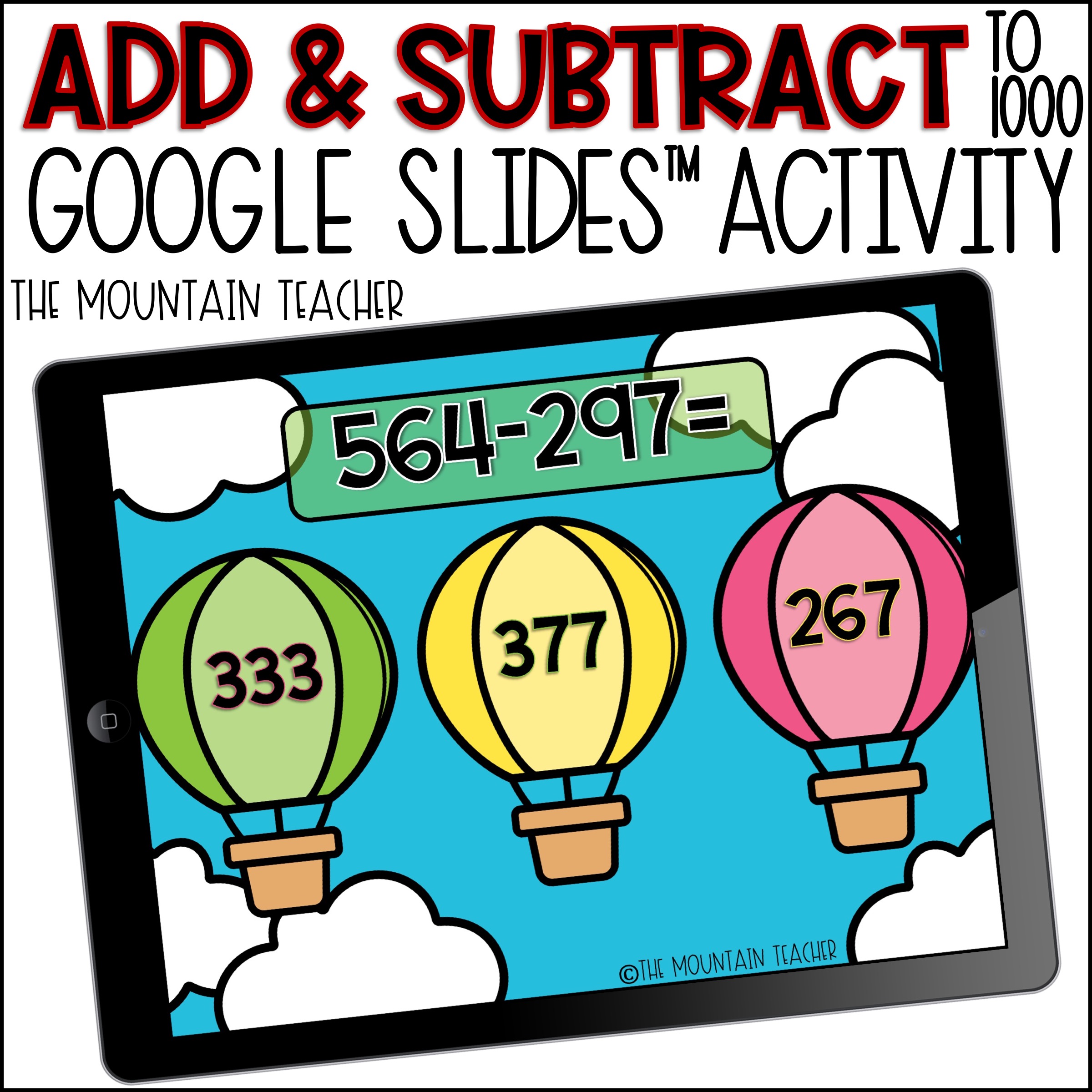 3 Digit Addition and Subtraction with Regrouping | Google Slides Math Activity