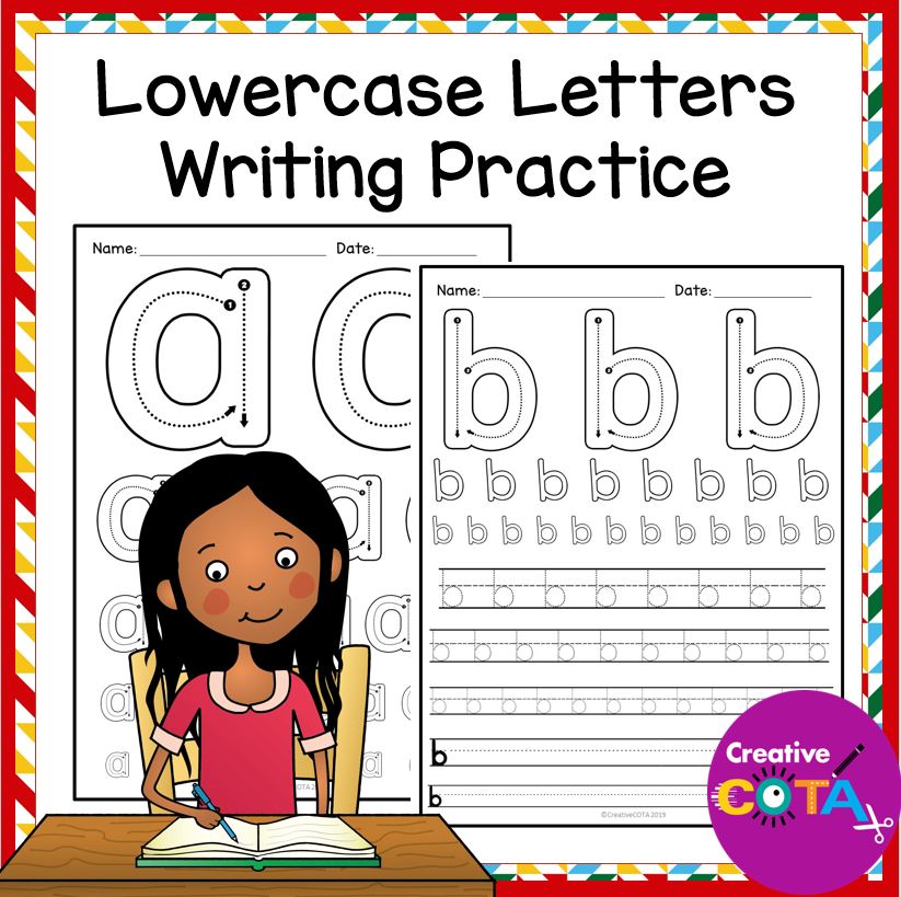 No Prep Handwriting Practice ABC Alphabet Lowercase Tracing Worksheets
