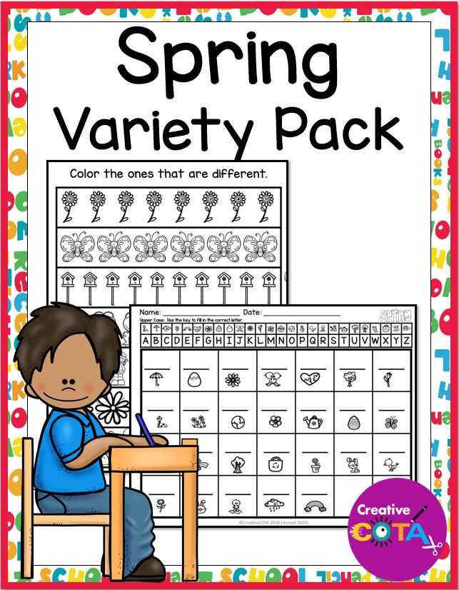 Spring Occupational Therapy Fine Motor and Visual Perceptual Activities