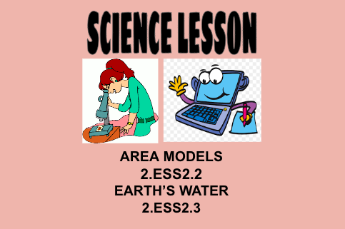 2nd Grade Science Lesson Area Models, Earth's Water 2.ESS2.2, 2.ESS2.3 OAS NGSS