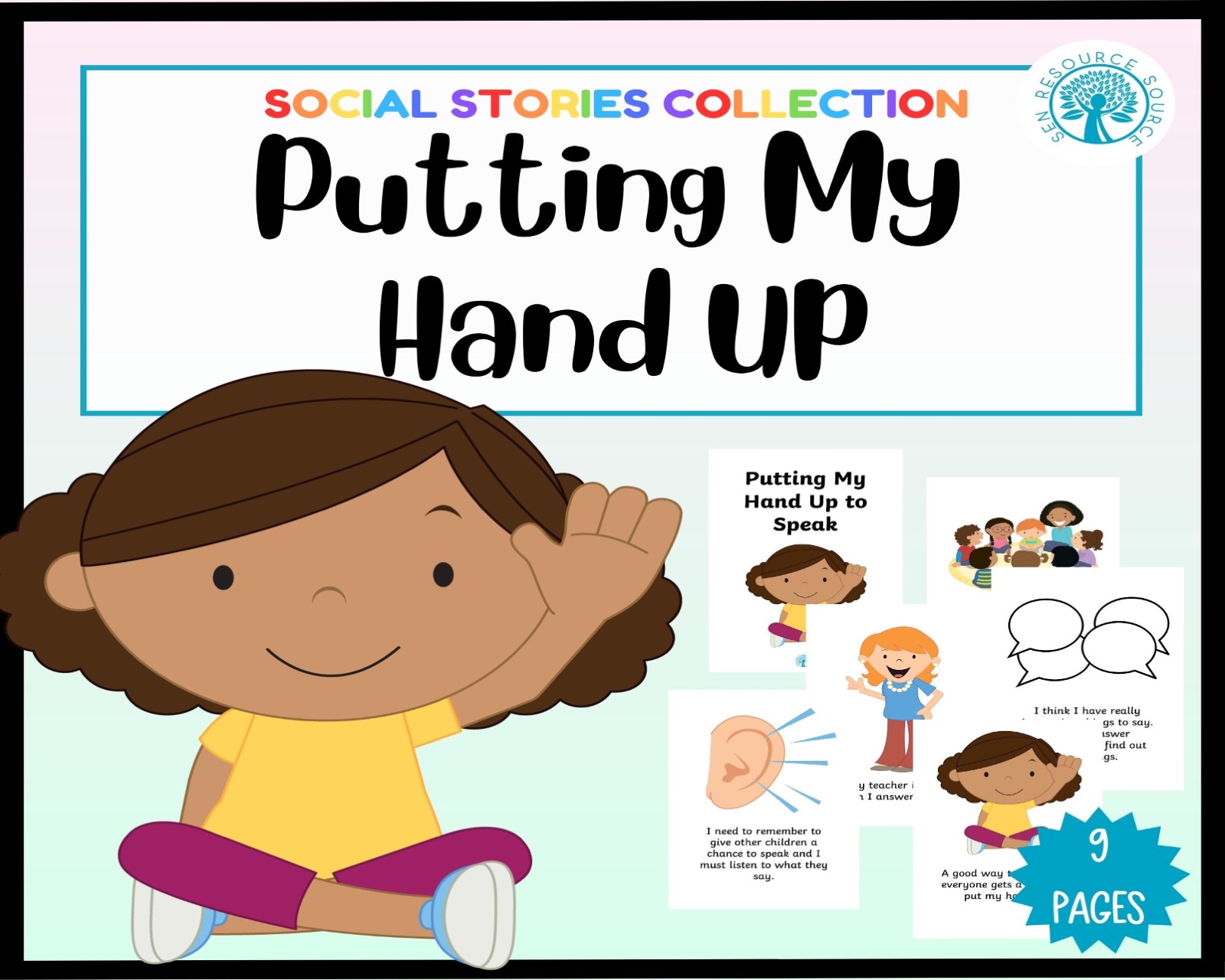 Putting My Hand Up to Speak Social Story