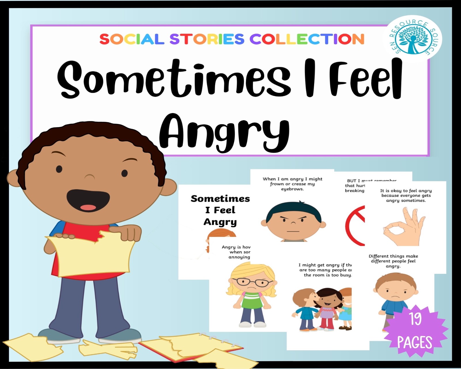 Sometimes I Feel Angry Social Story