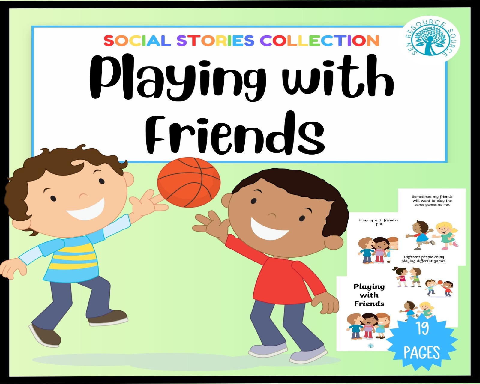 Playing With Friends Social Story