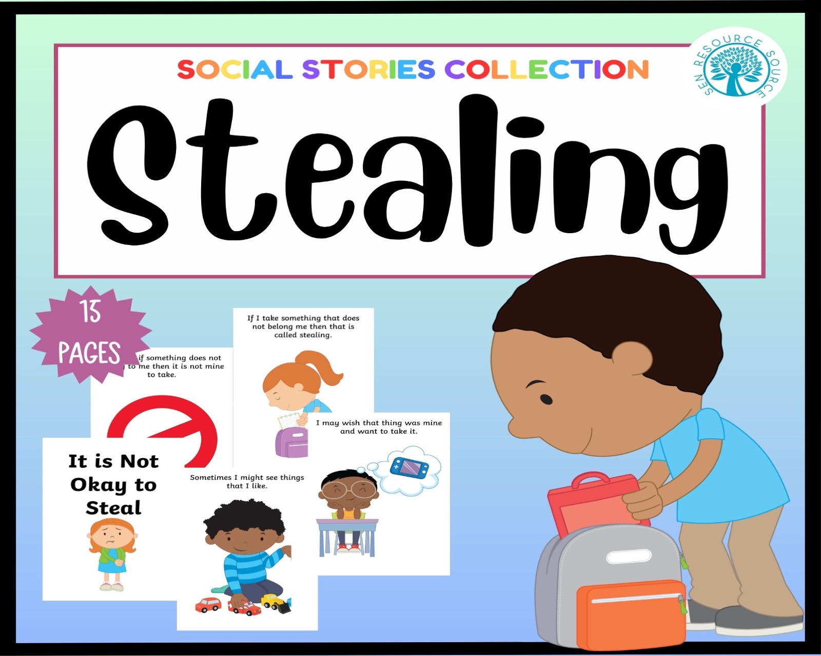 It Is Not Okay to Steal Social Story